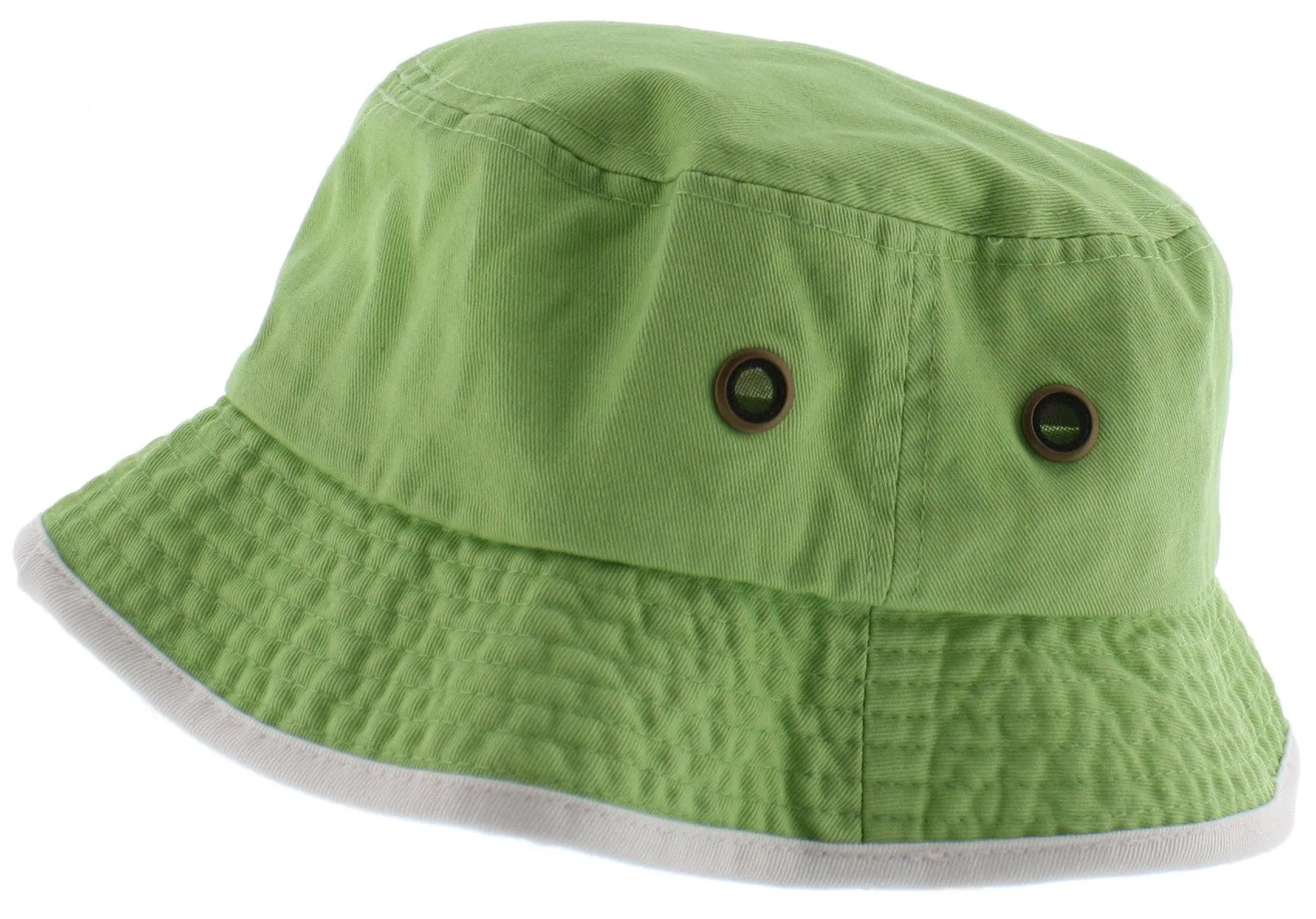 100% Cotton Classic Bucket Hat with Contrasting Trim