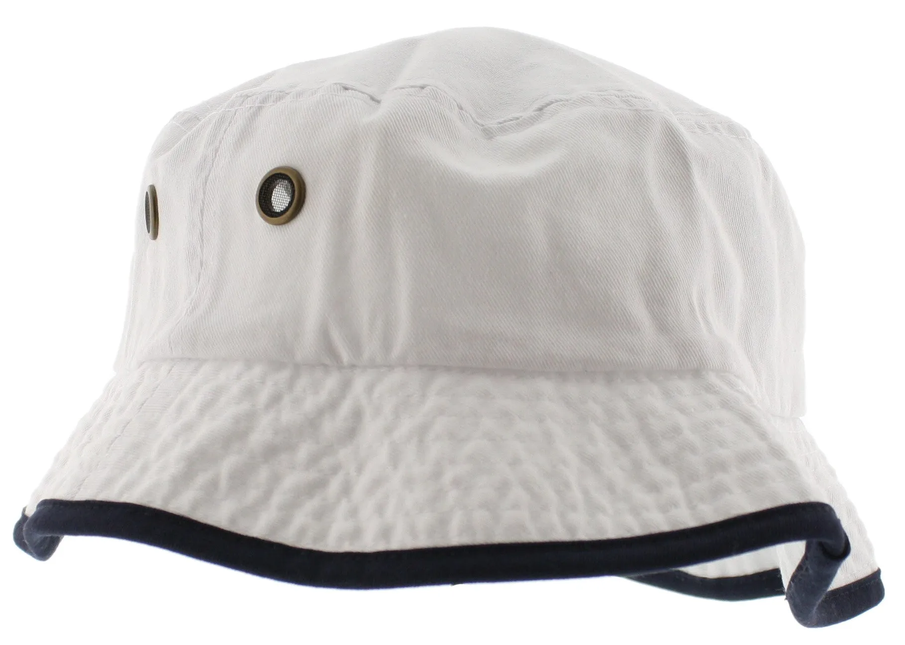 100% Cotton Classic Bucket Hat with Contrasting Trim