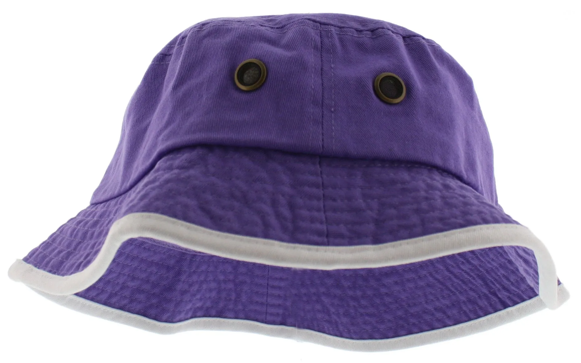 100% Cotton Classic Bucket Hat with Contrasting Trim