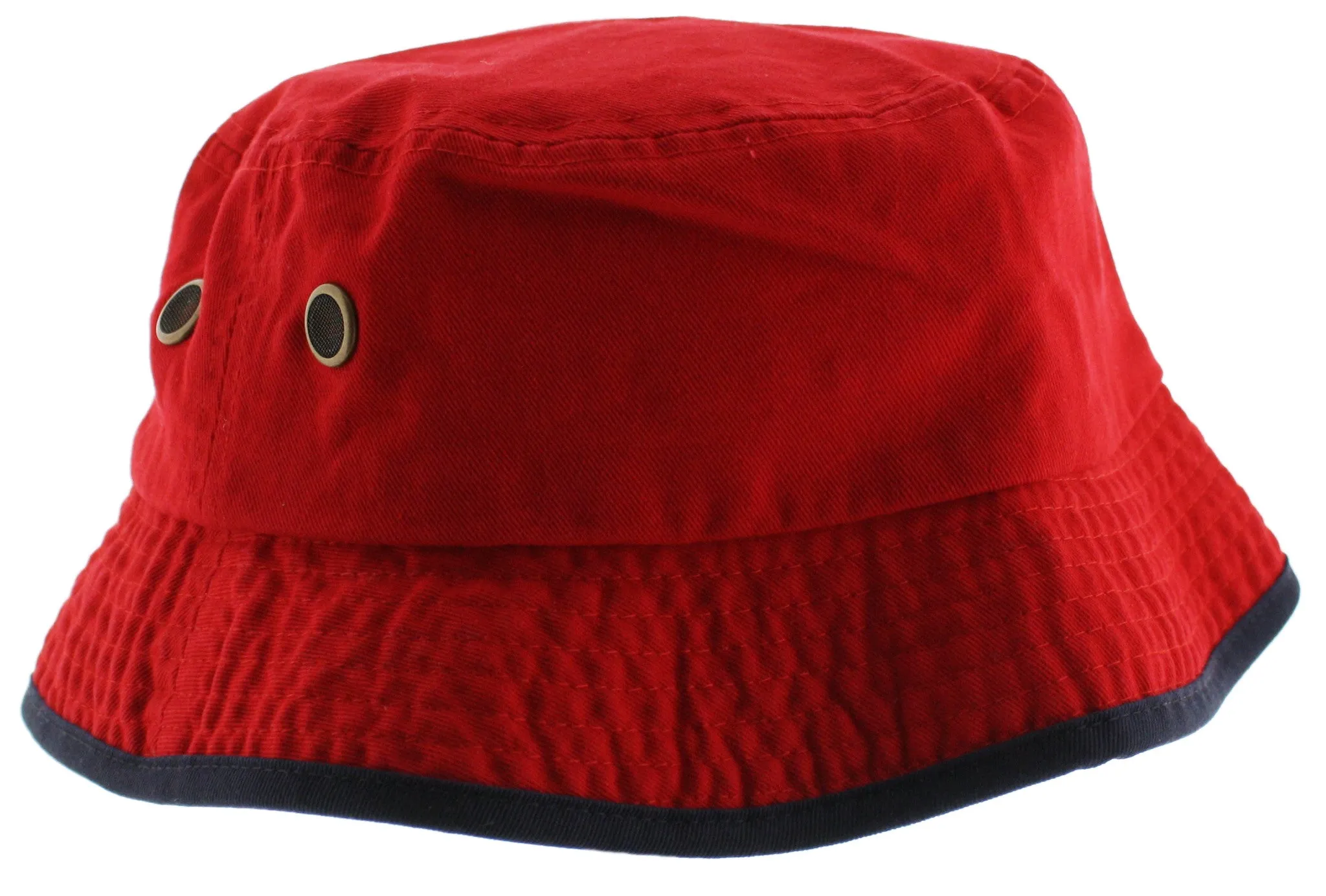 100% Cotton Classic Bucket Hat with Contrasting Trim