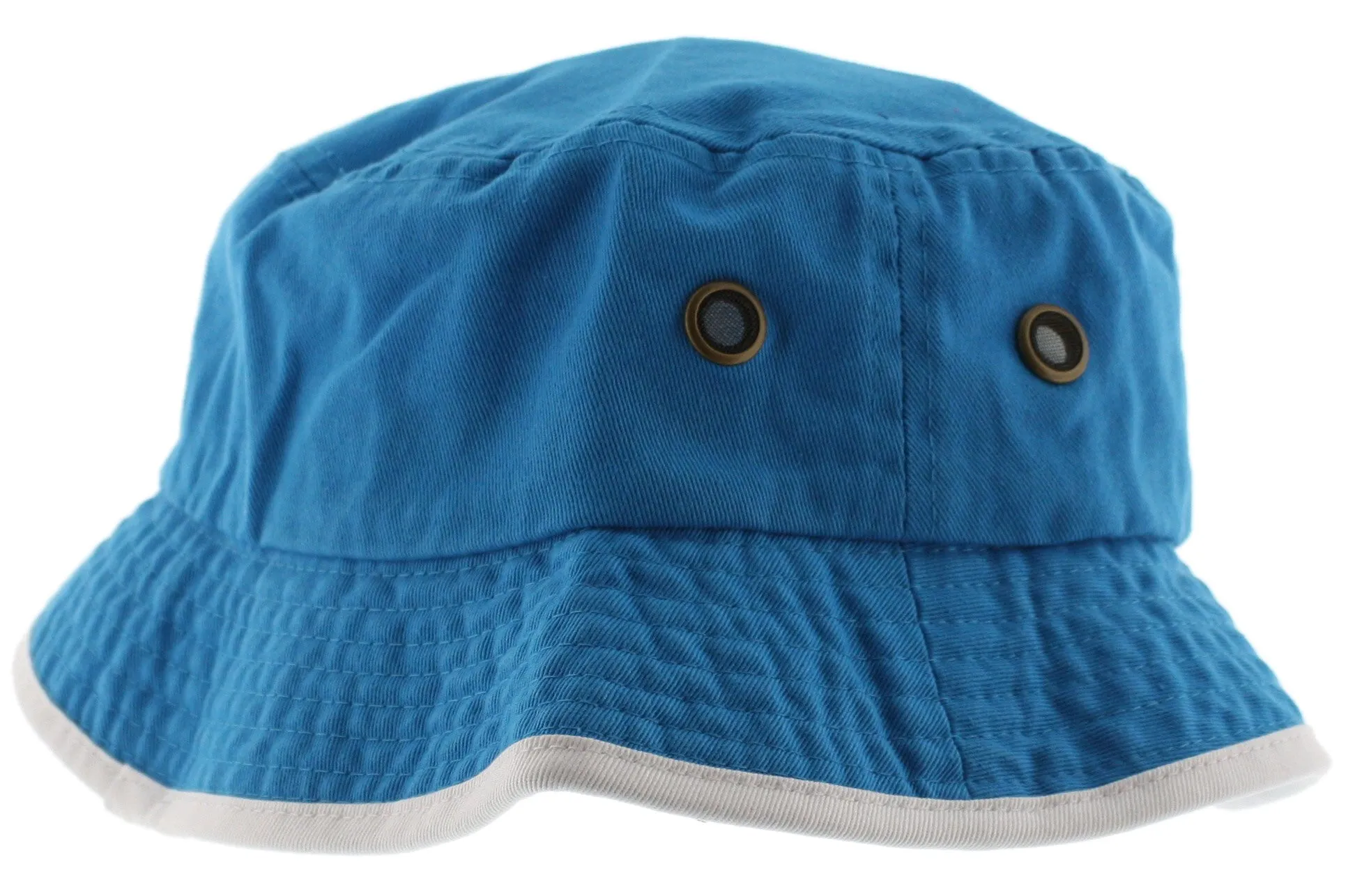 100% Cotton Classic Bucket Hat with Contrasting Trim