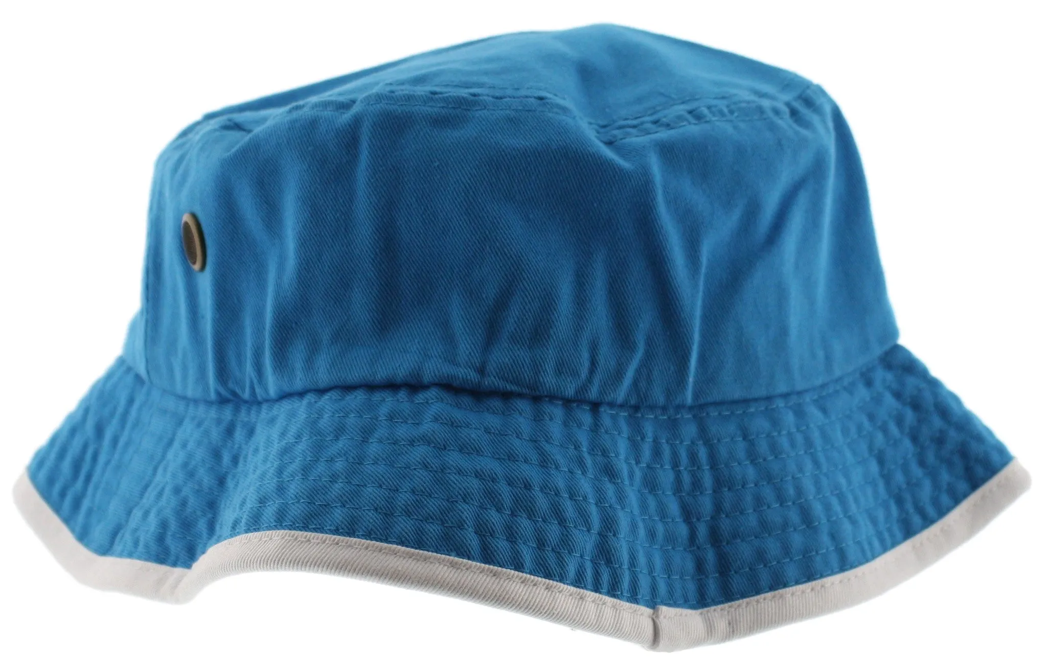100% Cotton Classic Bucket Hat with Contrasting Trim