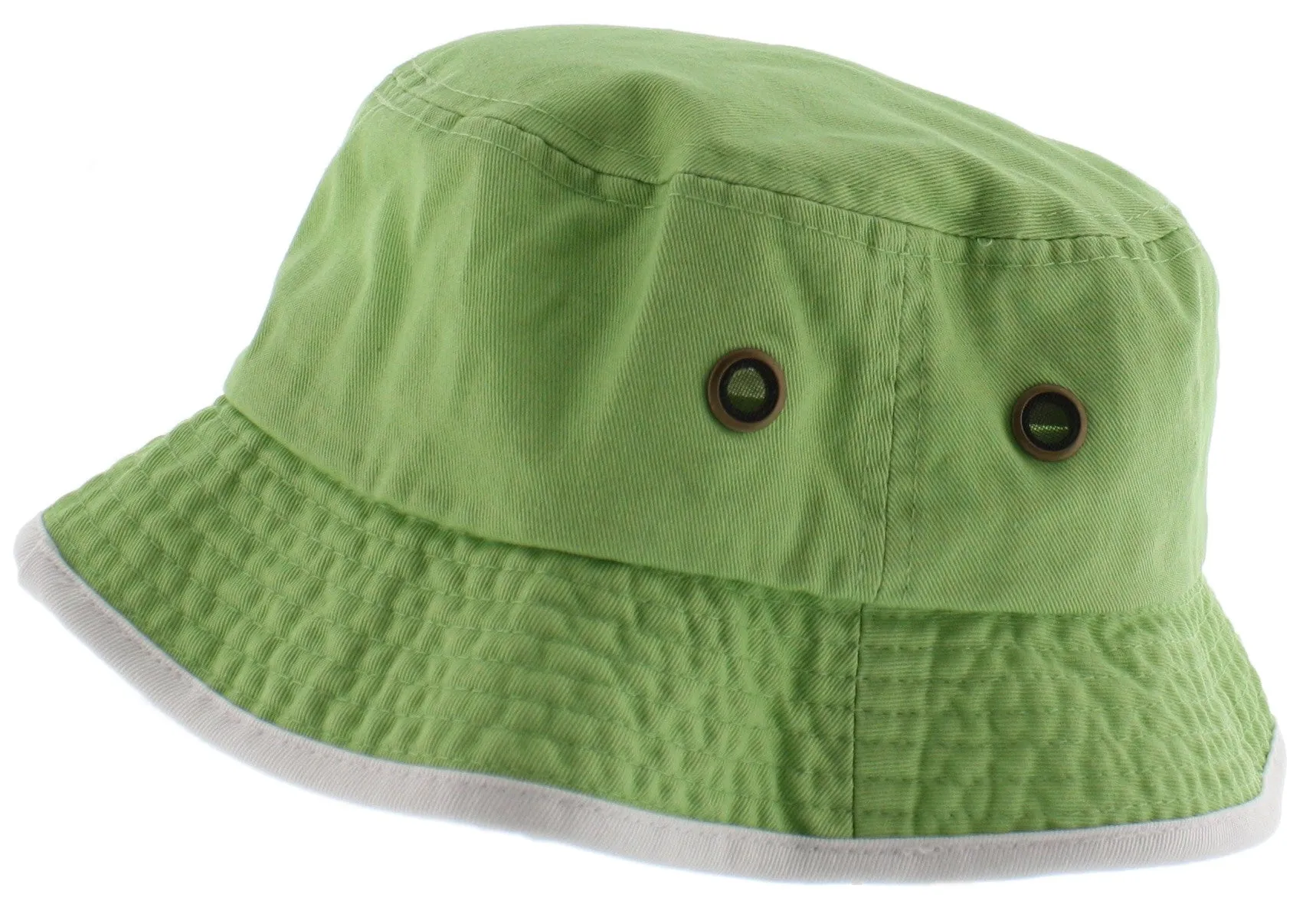 100% Cotton Classic Bucket Hat with Contrasting Trim