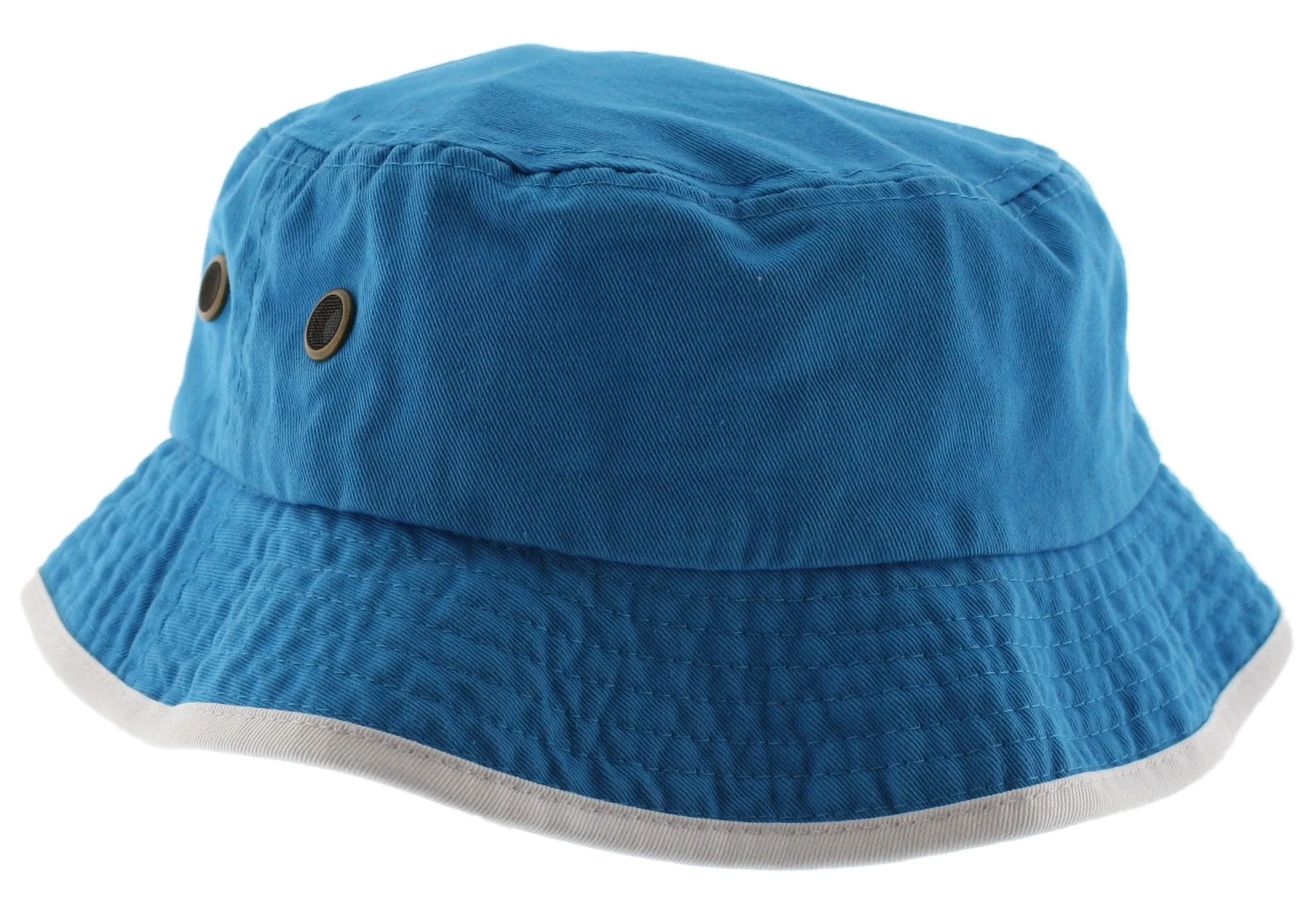 100% Cotton Classic Bucket Hat with Contrasting Trim