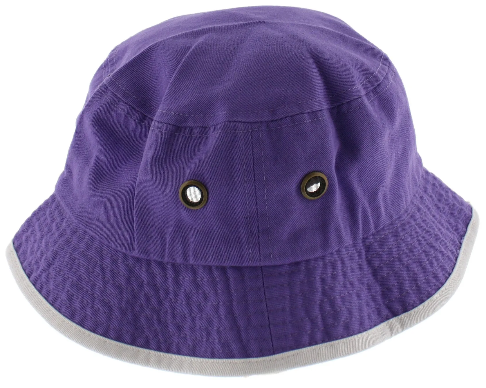 100% Cotton Classic Bucket Hat with Contrasting Trim