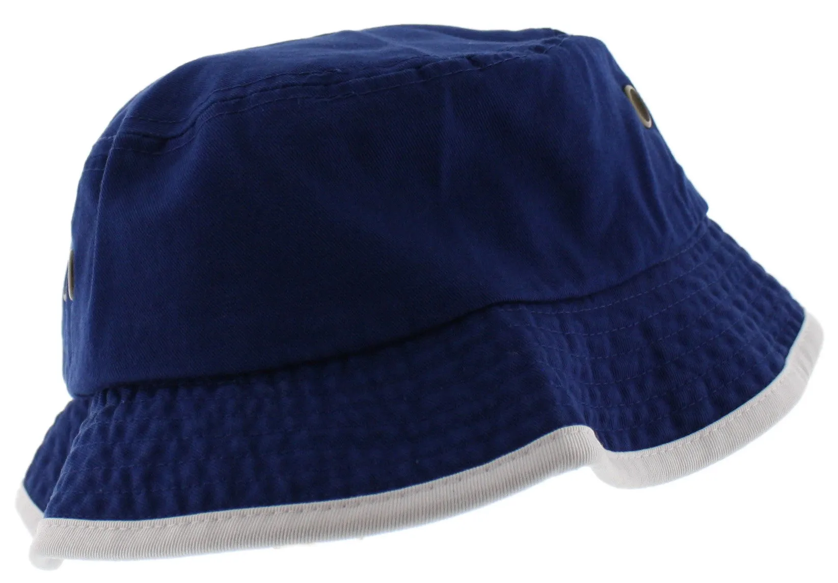 100% Cotton Classic Bucket Hat with Contrasting Trim