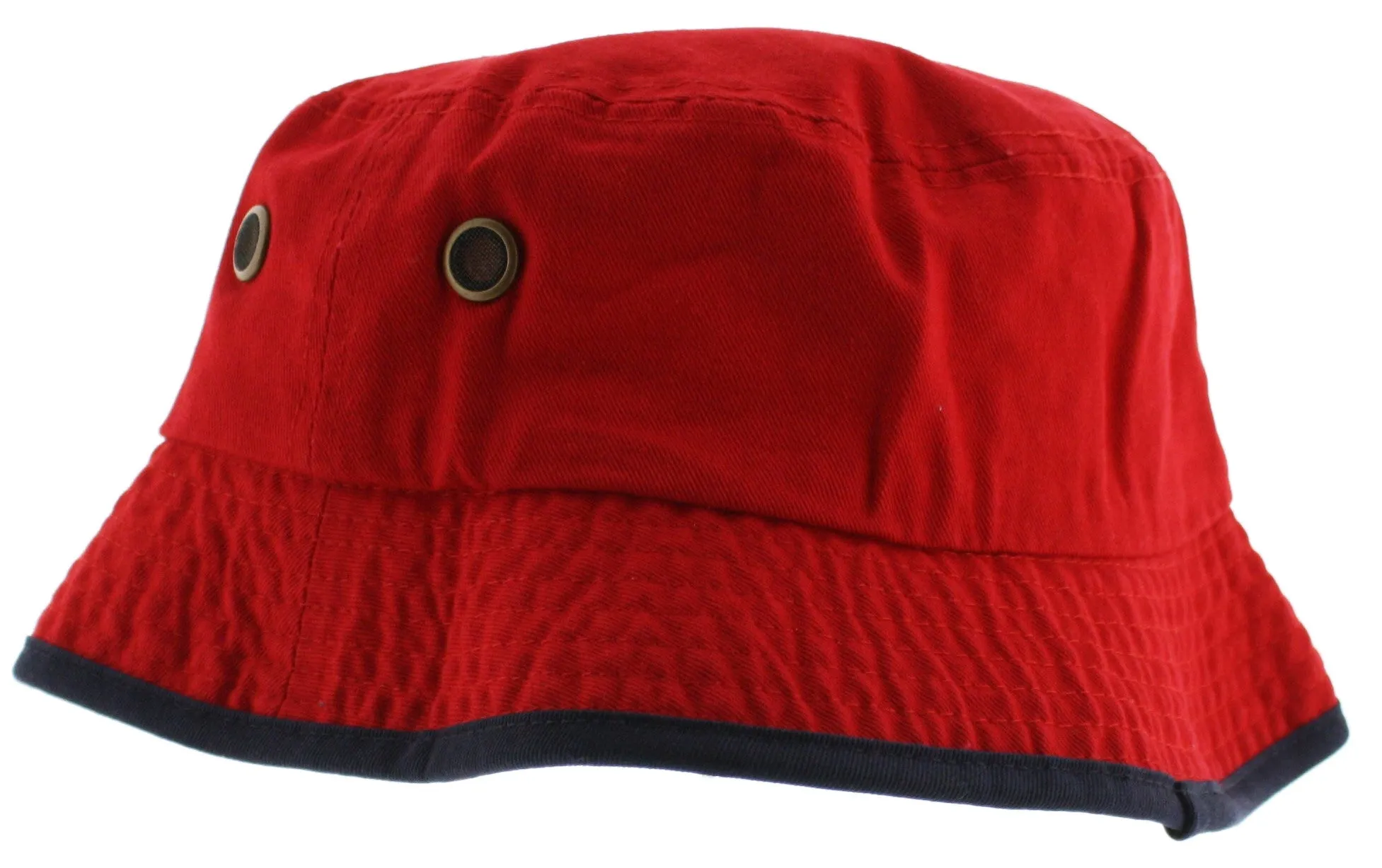 100% Cotton Classic Bucket Hat with Contrasting Trim