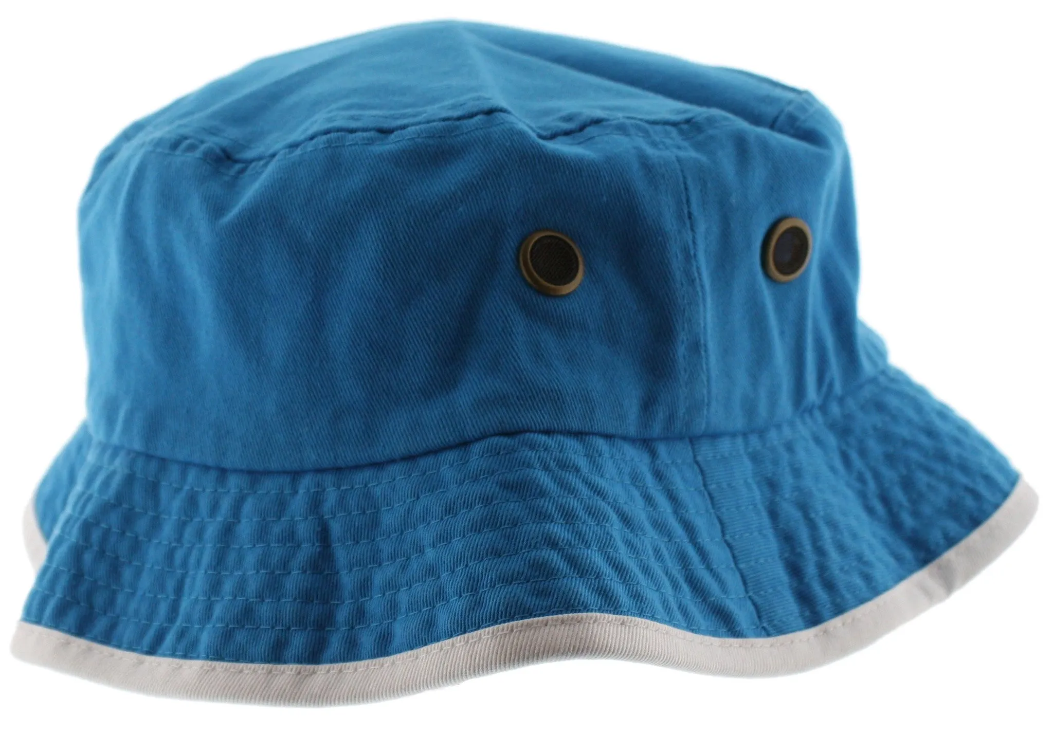 100% Cotton Classic Bucket Hat with Contrasting Trim