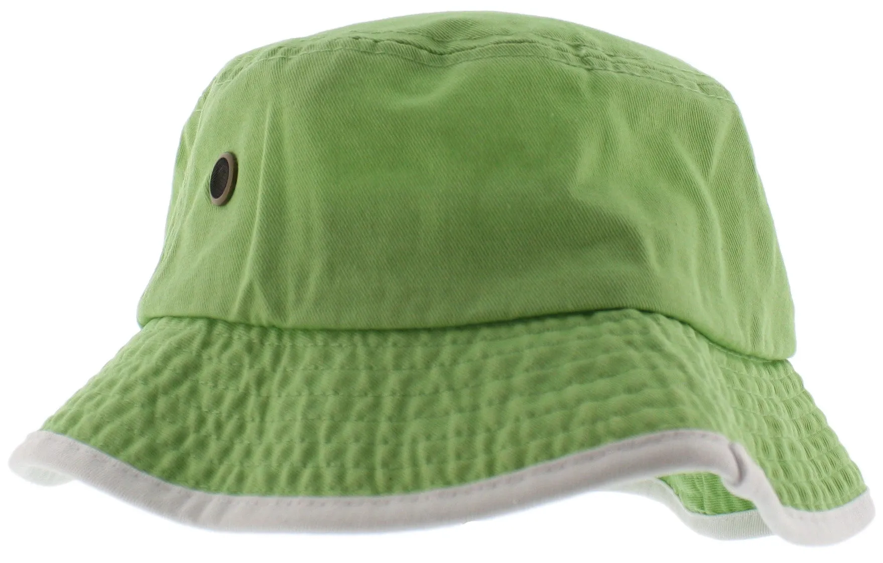 100% Cotton Classic Bucket Hat with Contrasting Trim