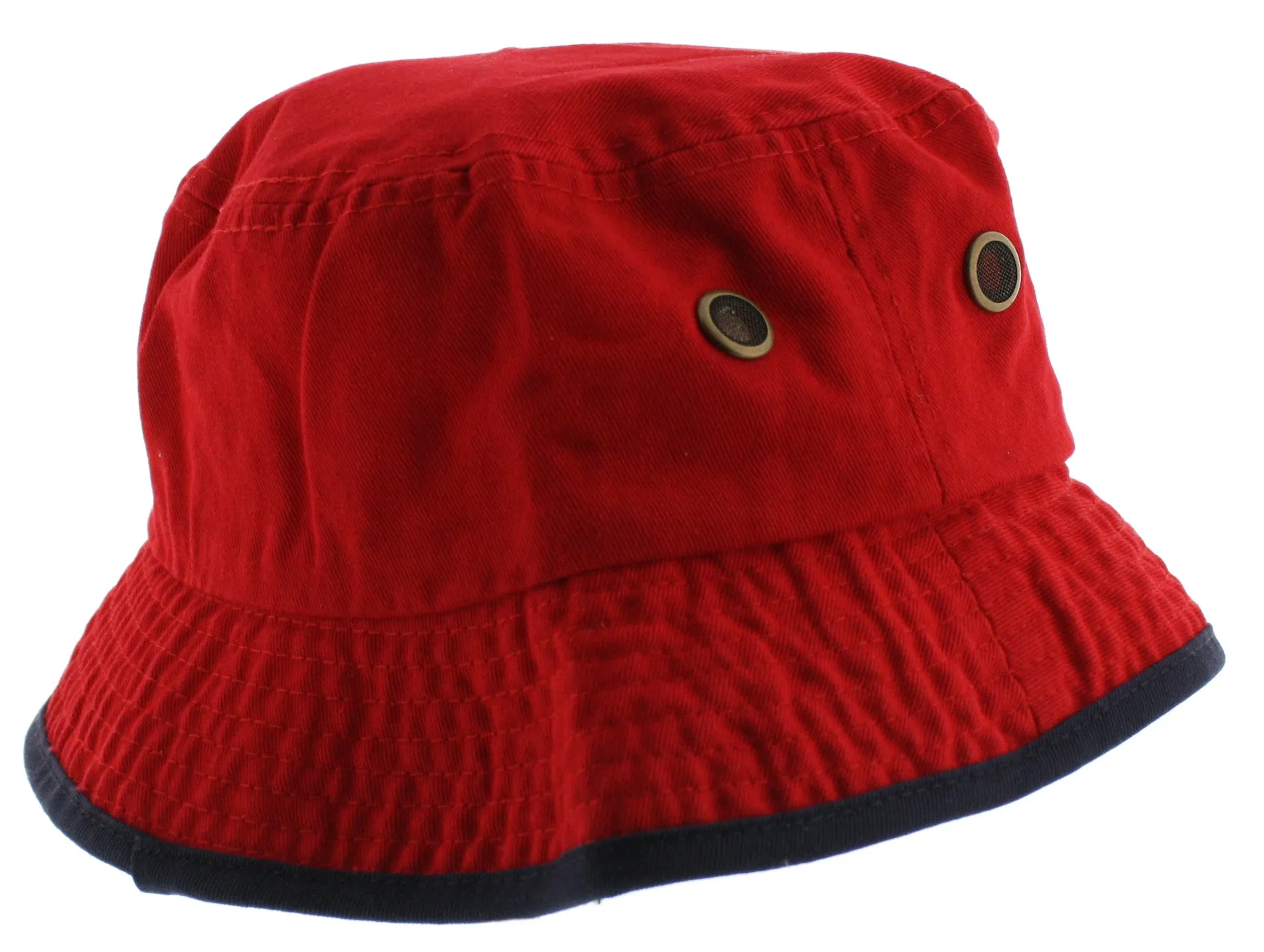 100% Cotton Classic Bucket Hat with Contrasting Trim
