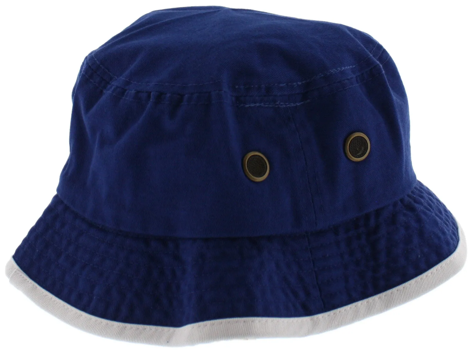 100% Cotton Classic Bucket Hat with Contrasting Trim
