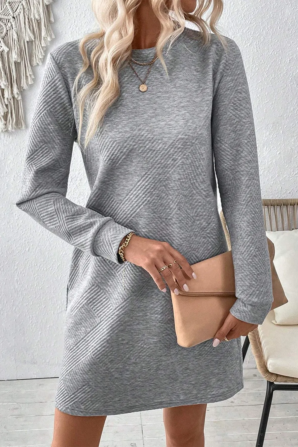 3/4 Sleeve A-line Dress