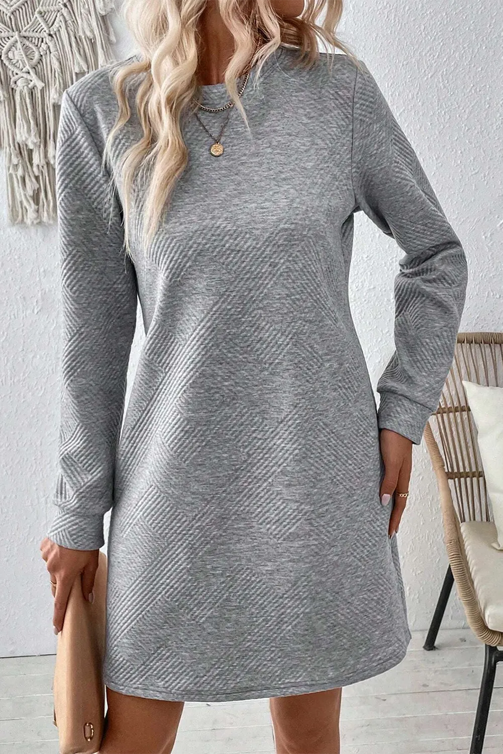 3/4 Sleeve A-line Dress