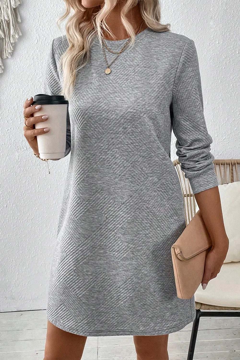 3/4 Sleeve A-line Dress