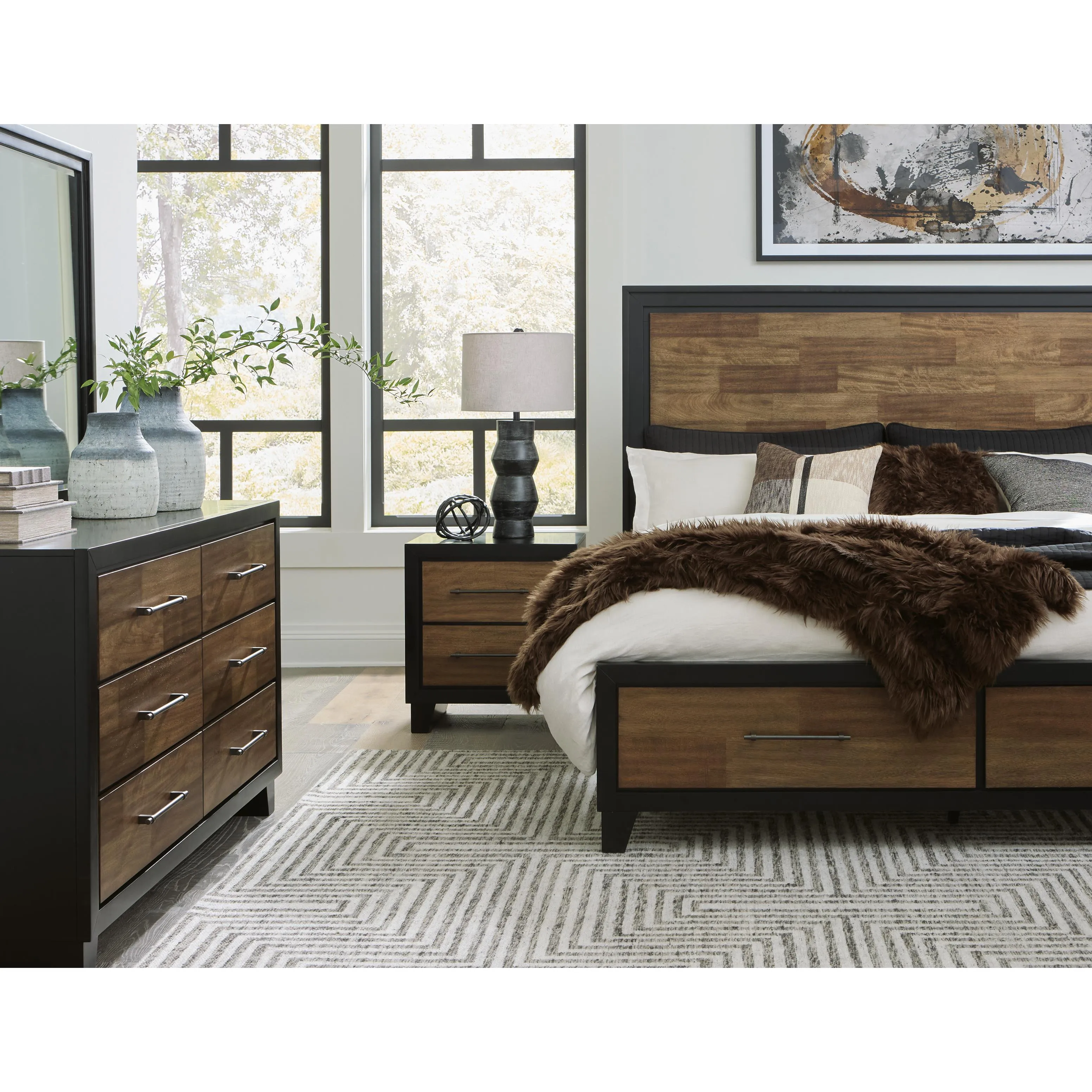 Benchcraft Kraeburn California King Panel Bed with Storage B496-58/B496-56S/B496-194