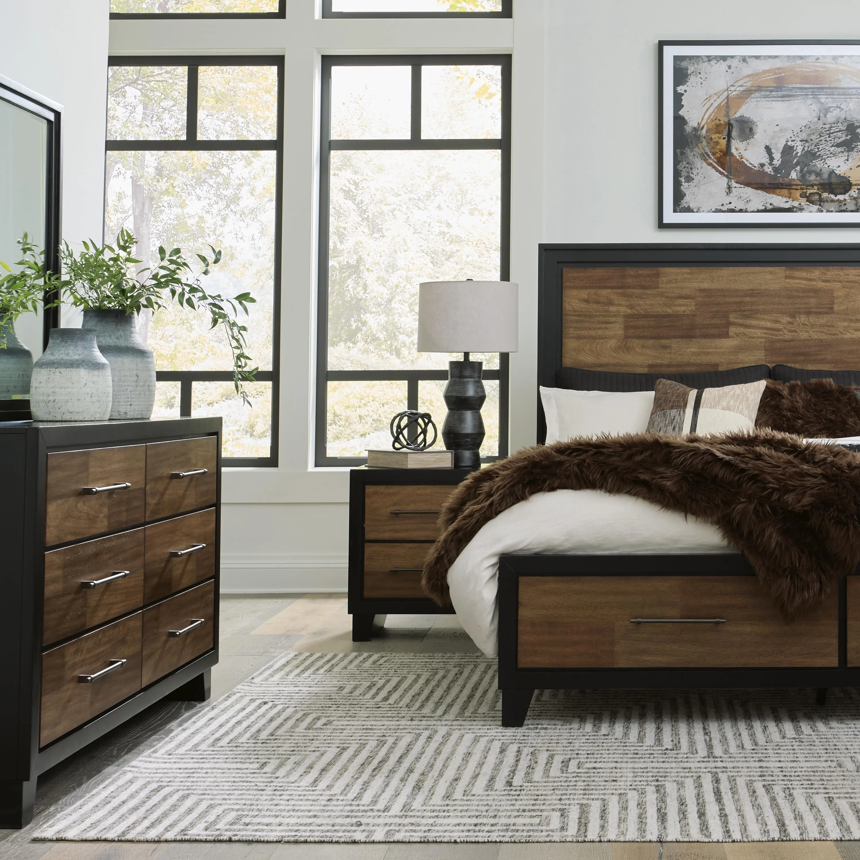 Benchcraft Kraeburn California King Panel Bed with Storage B496-58/B496-56S/B496-194