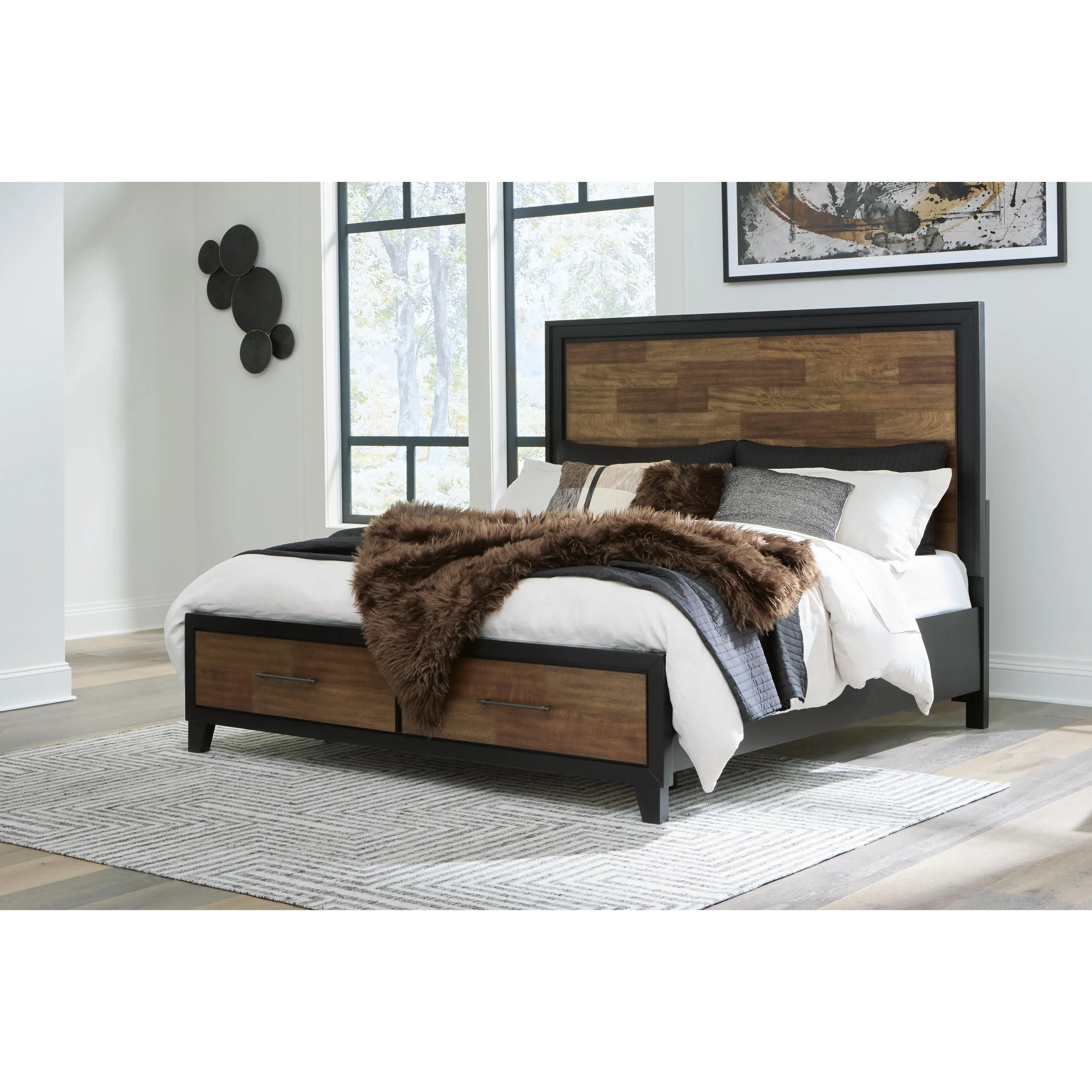 Benchcraft Kraeburn California King Panel Bed with Storage B496-58/B496-56S/B496-194