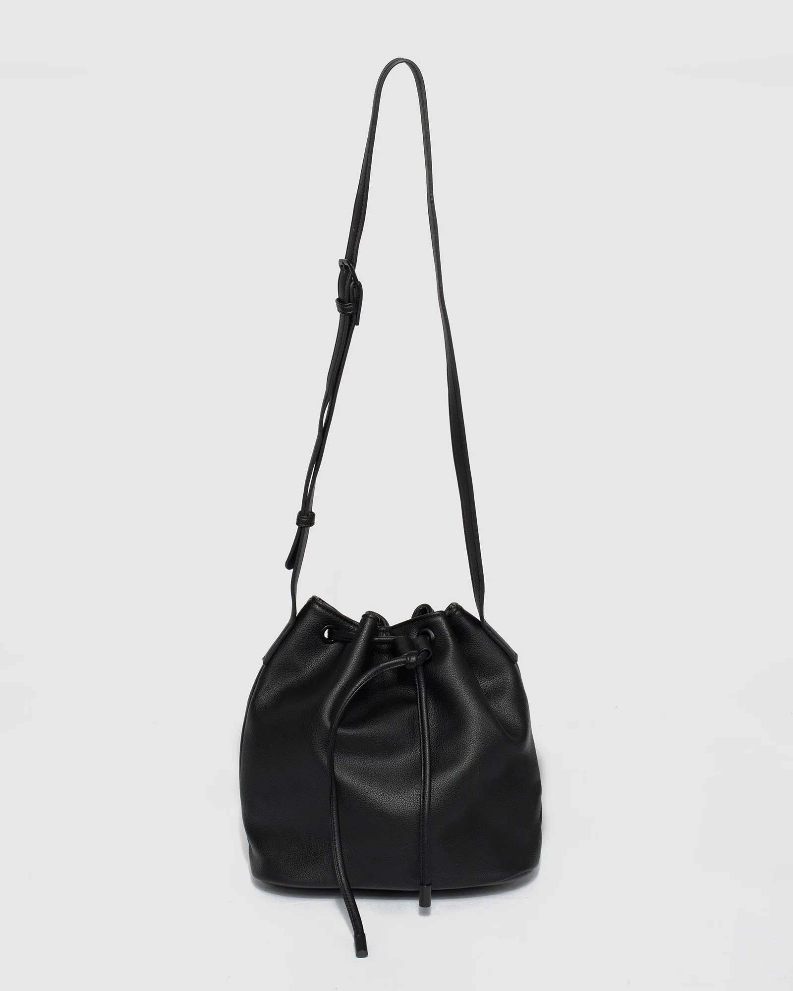 Black Giselle Drawstring Bag
