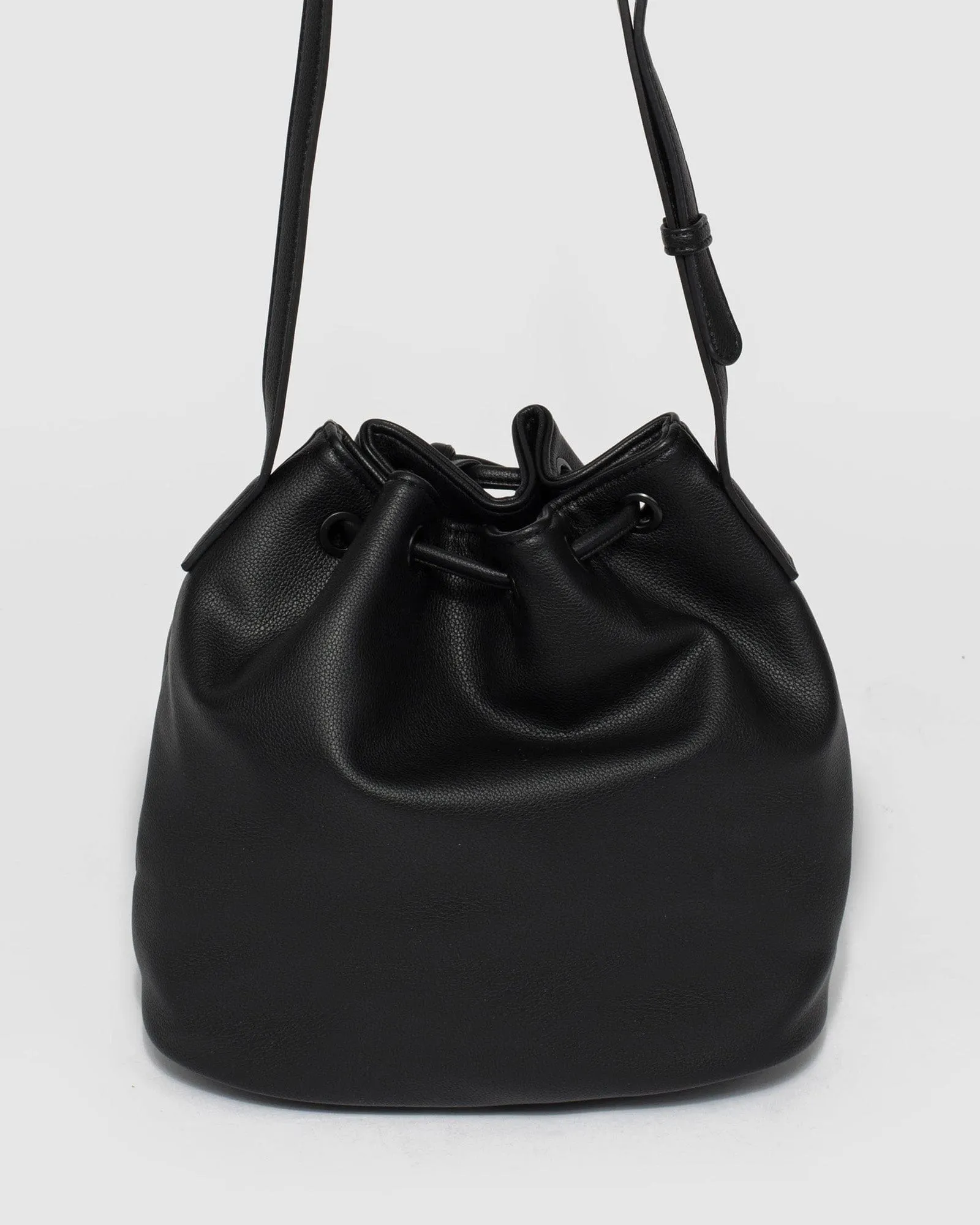 Black Giselle Drawstring Bag