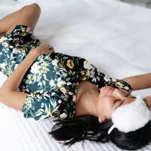 Cariloha Women Sleep V-neck Shirt Vintage Floral