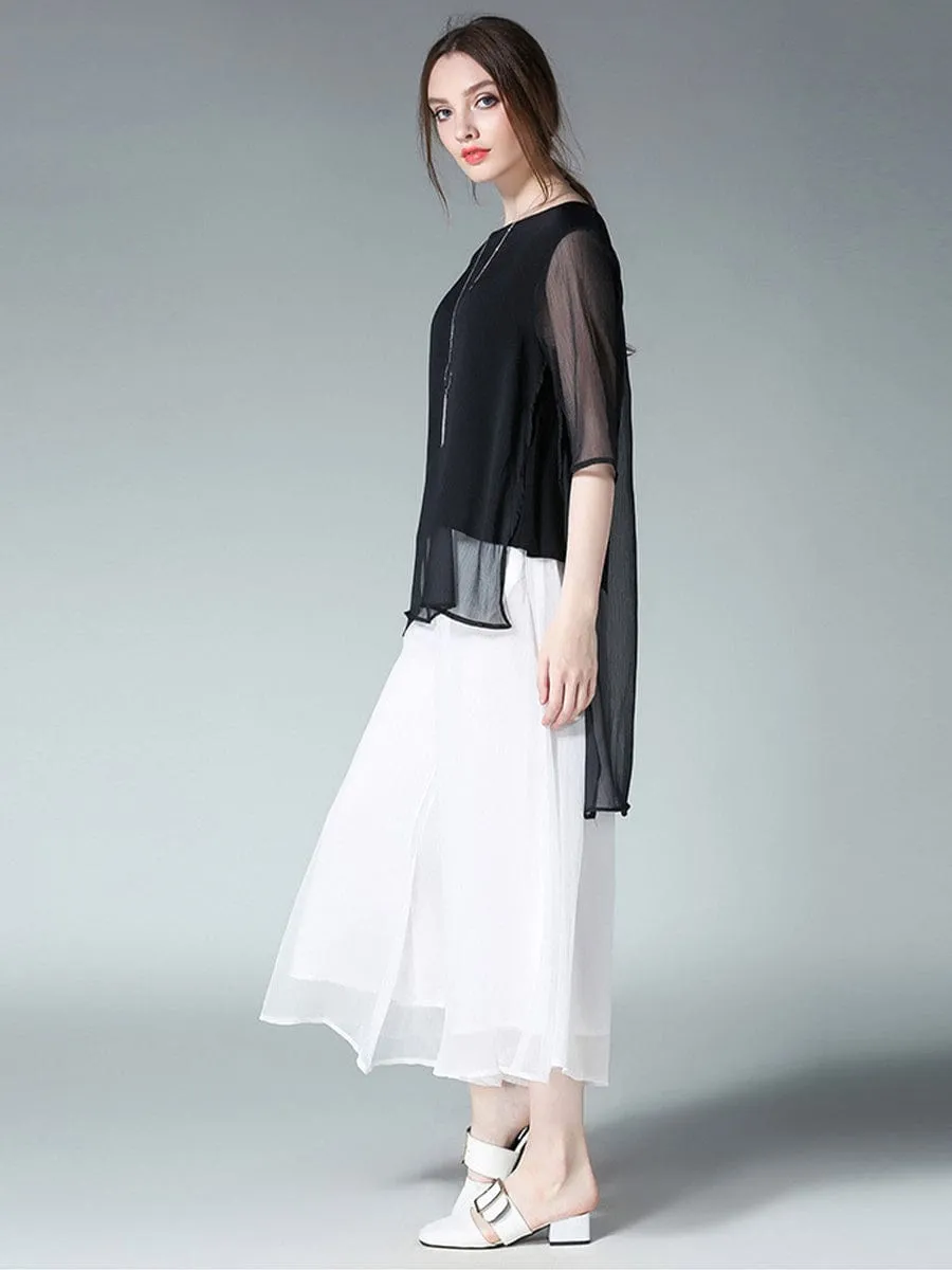 Casual and Dressy Sheer Blouse