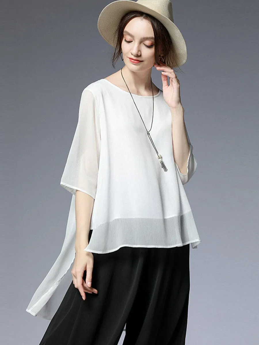Casual and Dressy Sheer Blouse