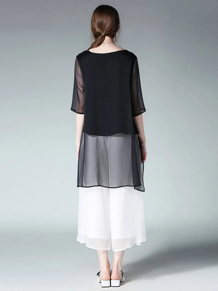 Casual and Dressy Sheer Blouse