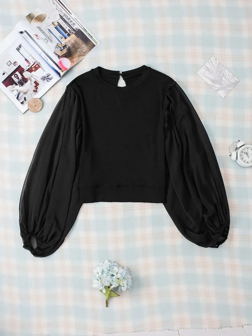 Casual and Dressy Sheer Blouse