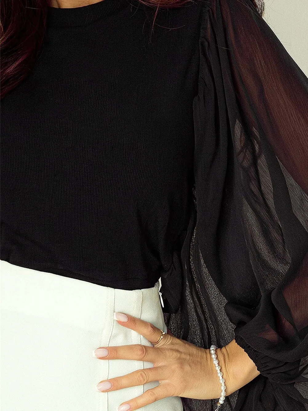 Casual and Dressy Sheer Blouse