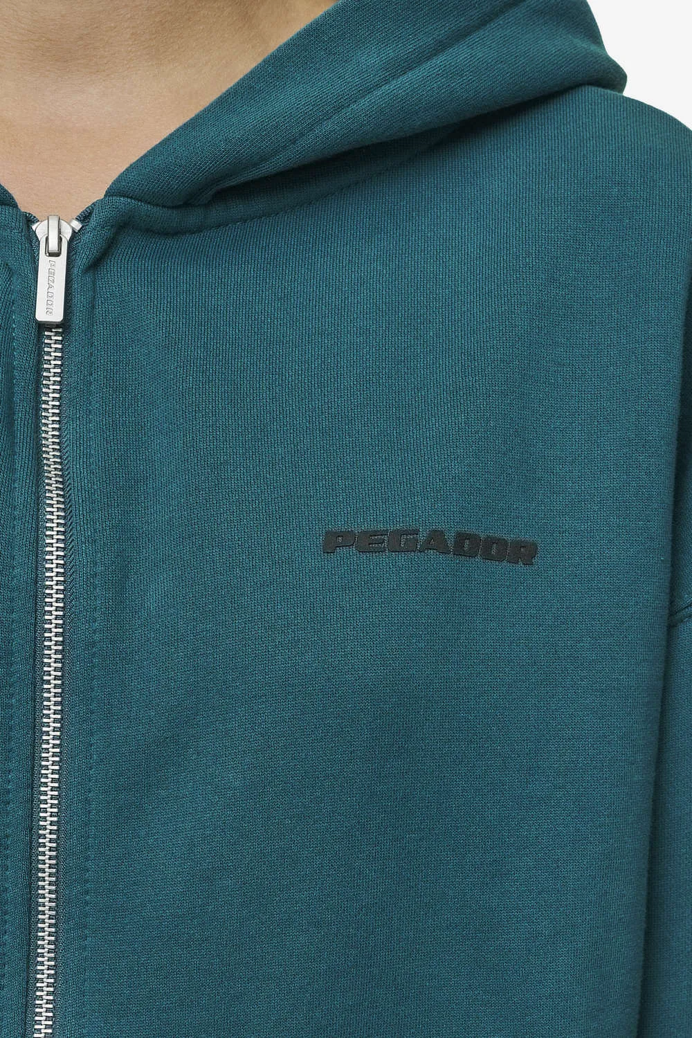 Clarita Oversized Sweat Jacket Washed Urban Turquoise Black Gum