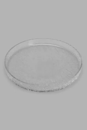 Clear Crackle Glass Amenity Tray