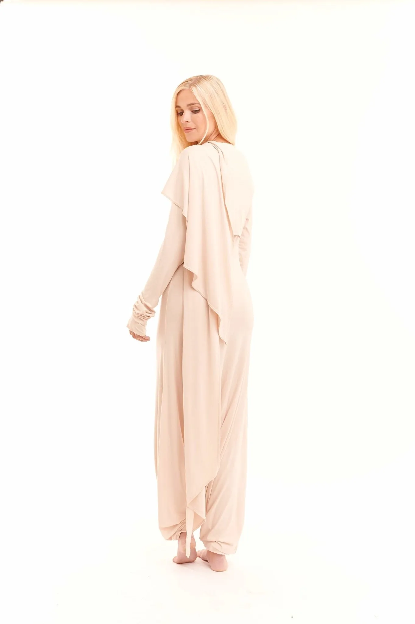 DRAPE SHRUG ECRU