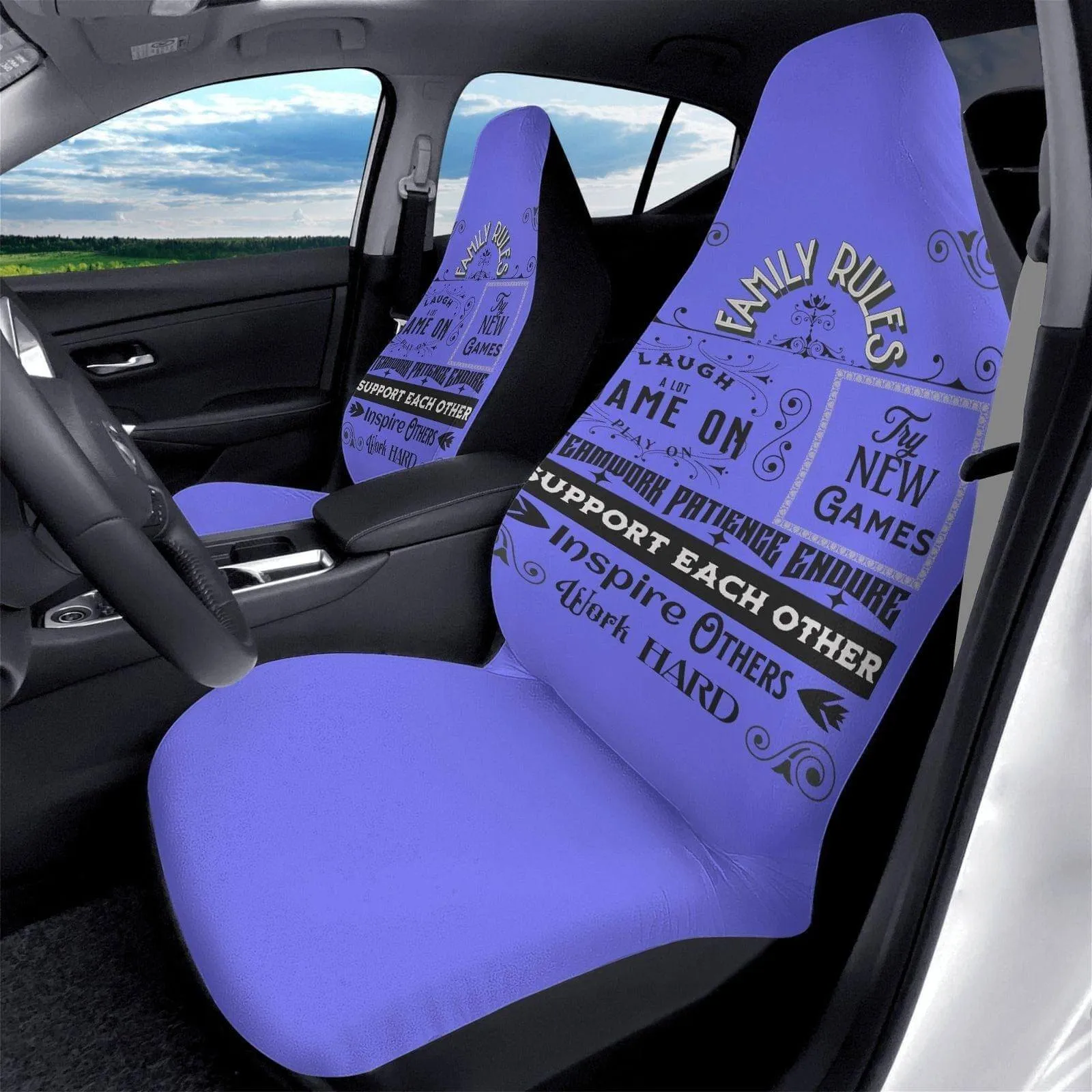 Embroidered Front Car Seat Covers