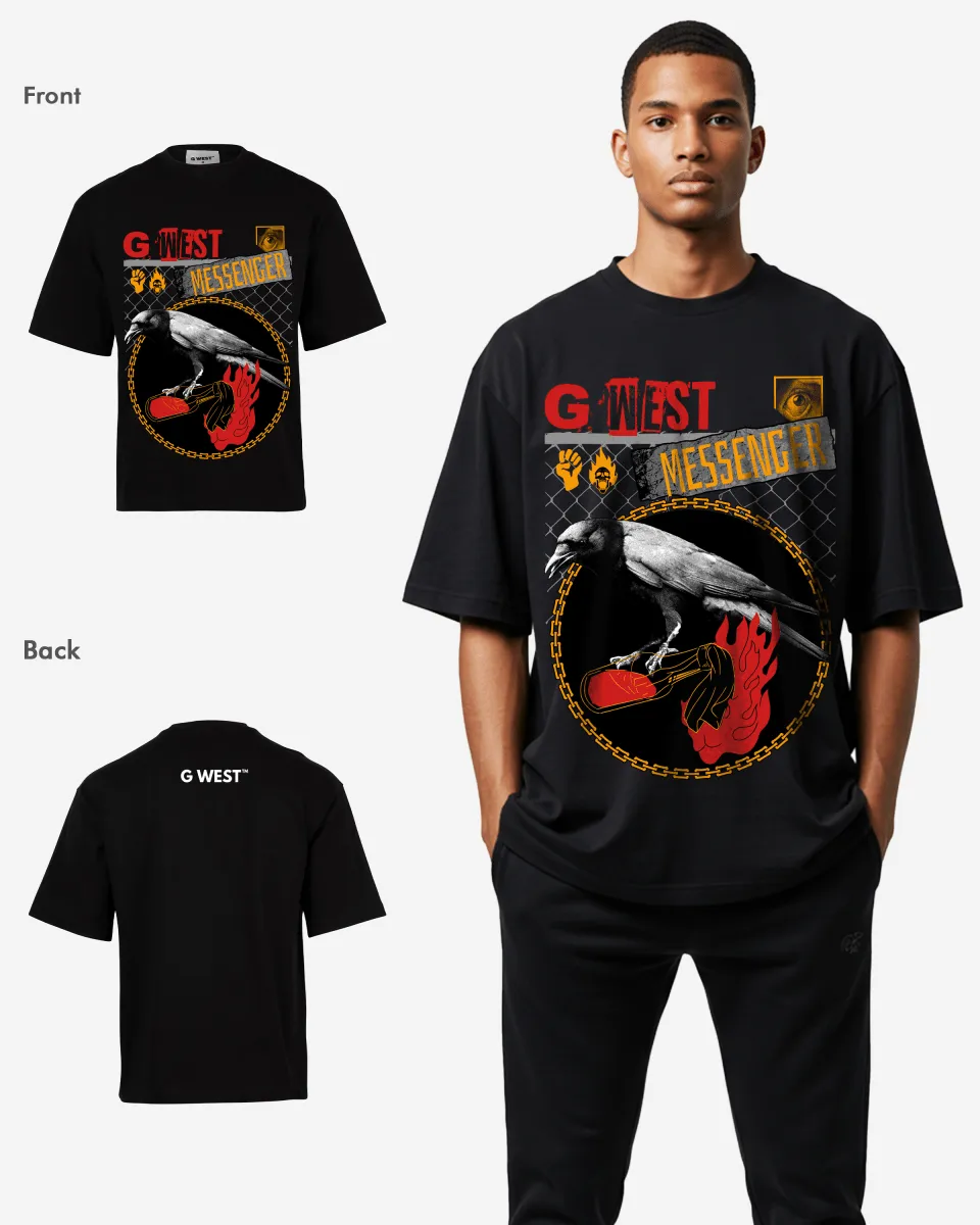 G-WEST MESSENGER OVERSIZED TEE GWROJMT71