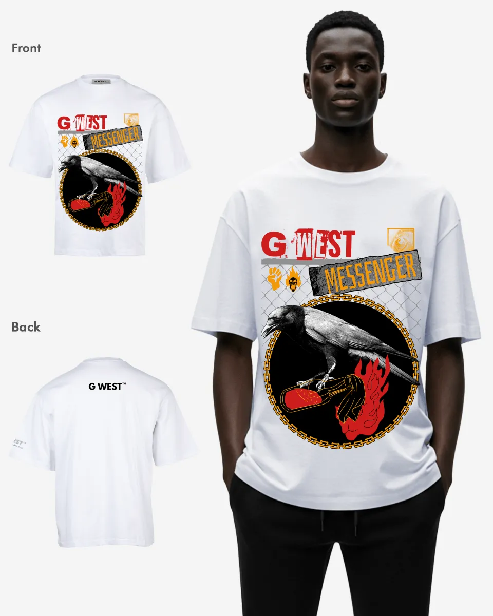 G-WEST MESSENGER OVERSIZED TEE GWROJMT71