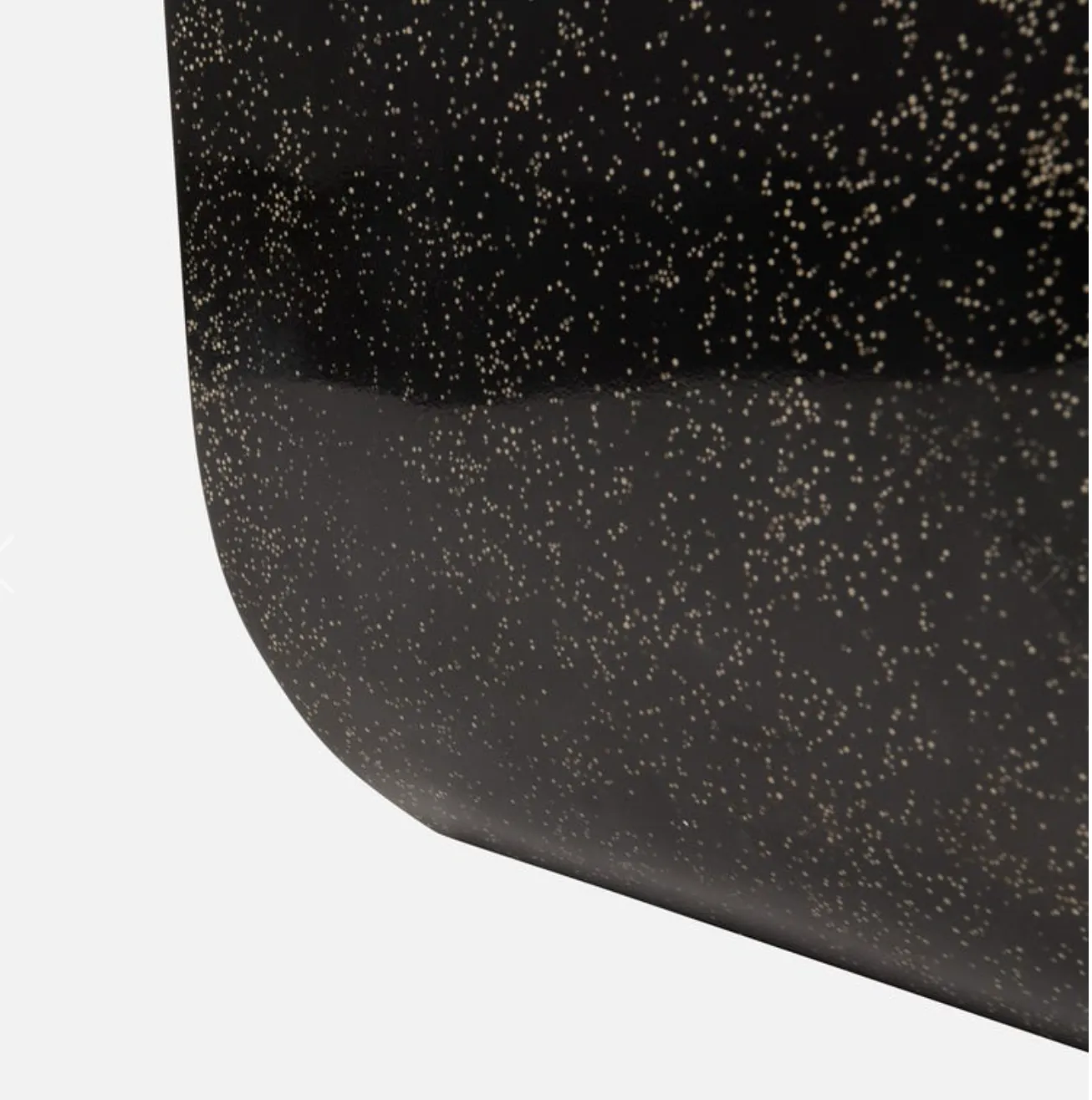 Glossy Black Terrazzo Side Table