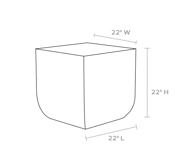 Glossy Black Terrazzo Side Table