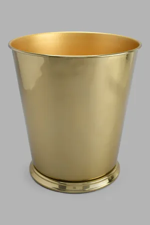 Gold Steel Waste Bin