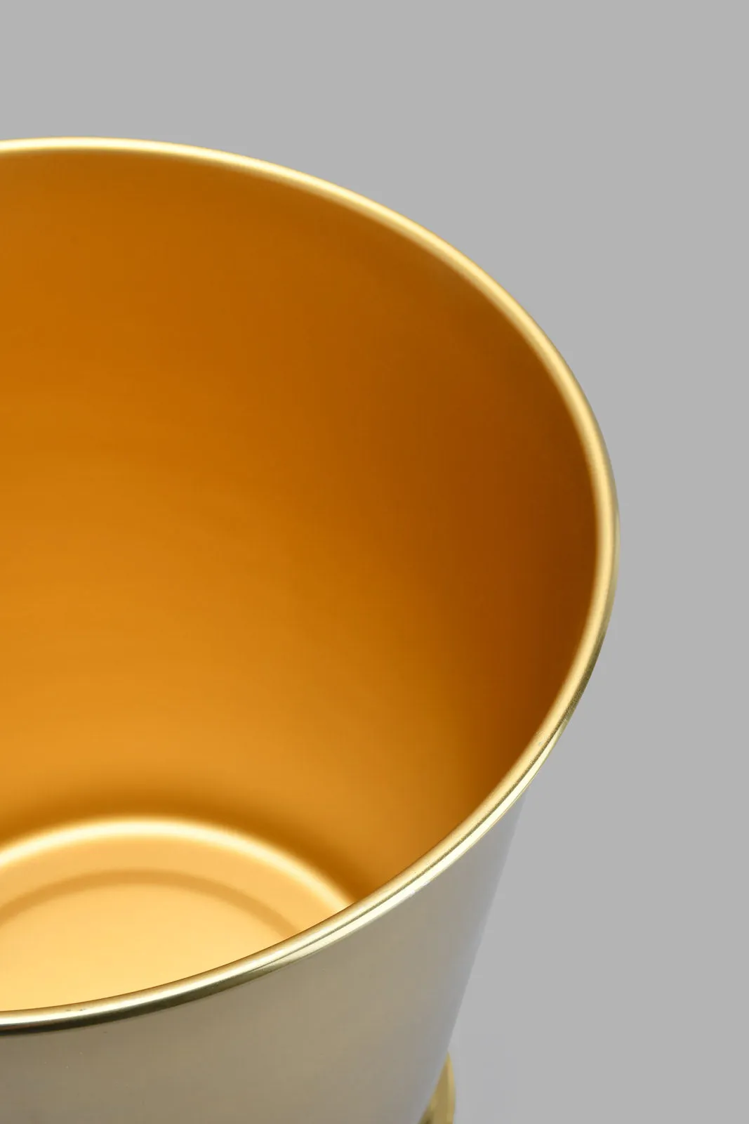 Gold Steel Waste Bin