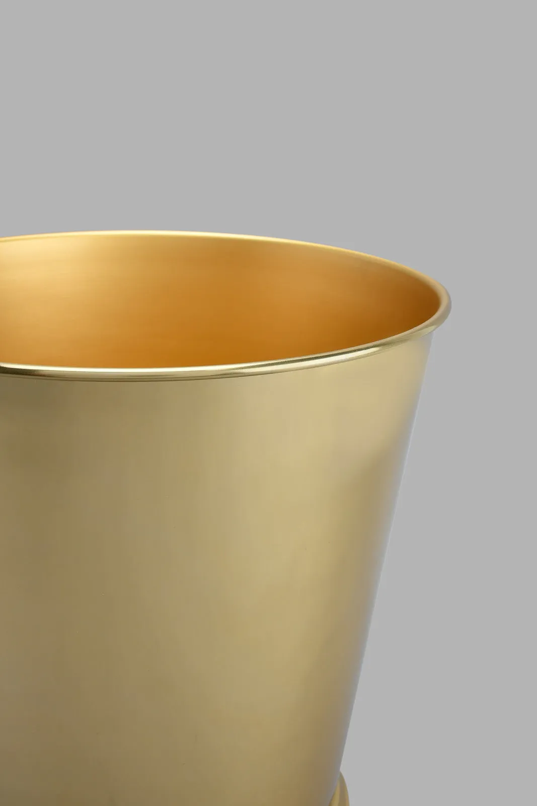 Gold Steel Waste Bin