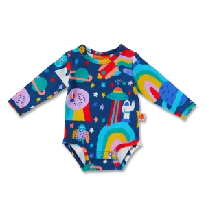 Halcyon Nights Long Sleeve Bodysuit - Rocket Ride