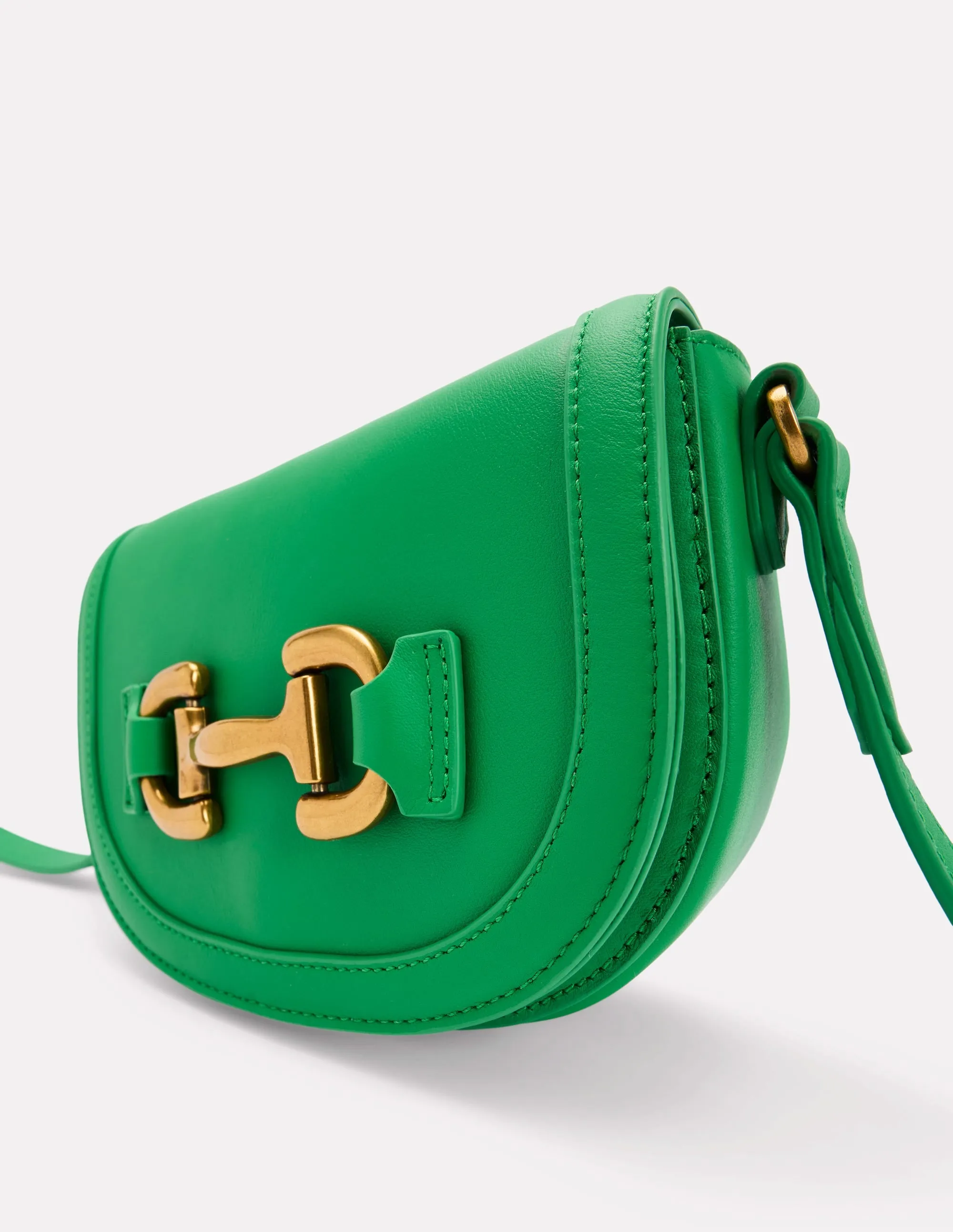 Iris Leather Mini Satchel-Green