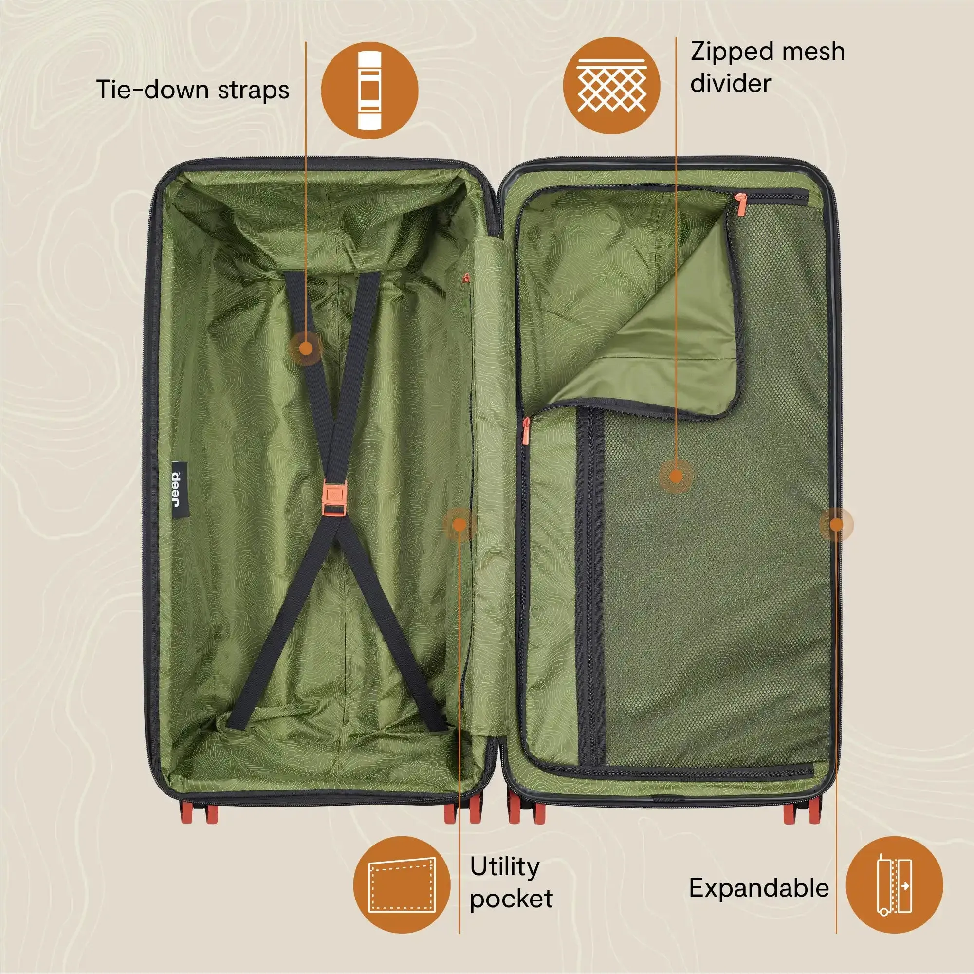 JH001A - Large Trunk Expandable Spinner