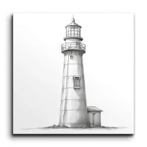 Lighthouse Elegance: Monochrome Architectural Art
