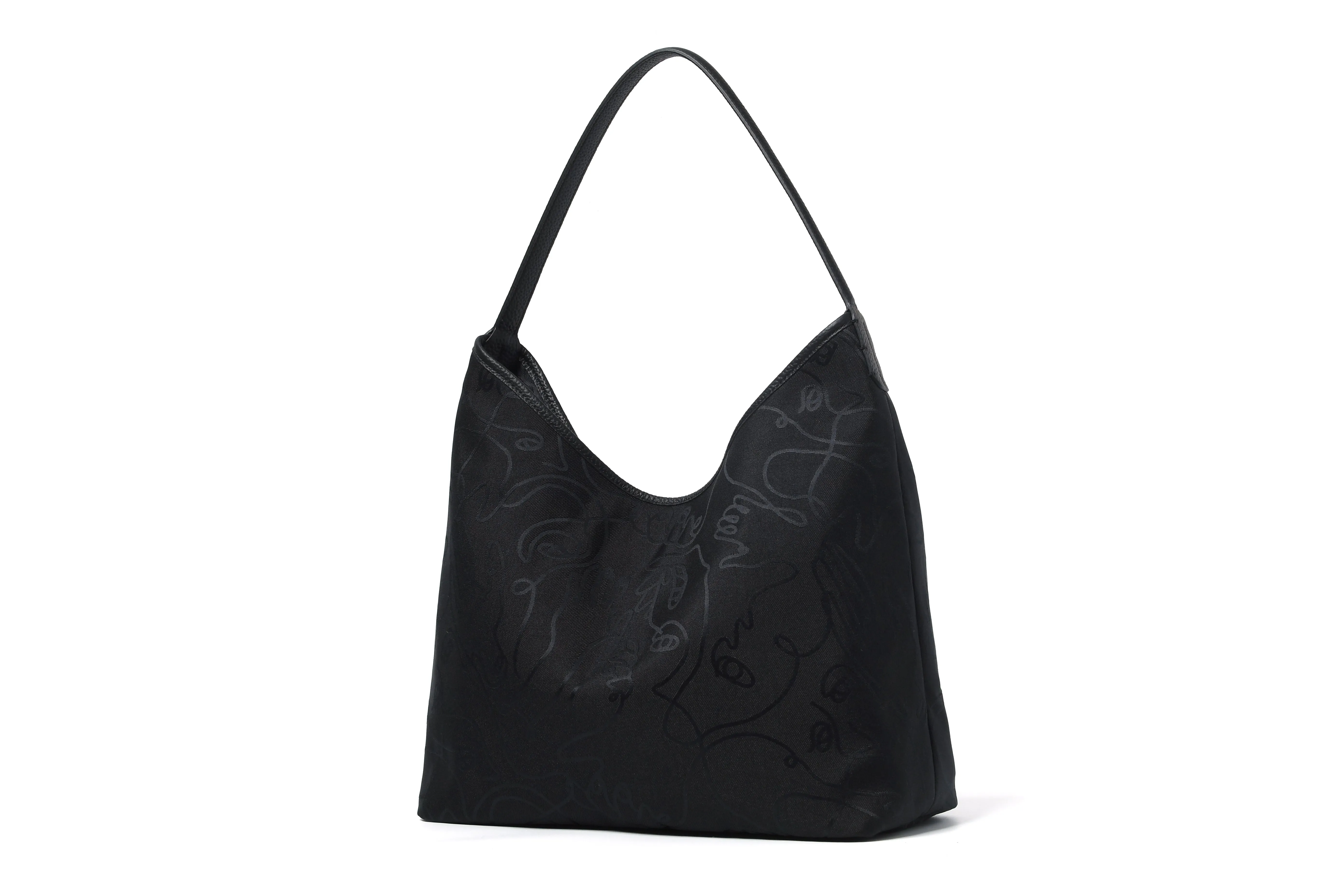 Logo Graphic Jacquard Hobo Bag