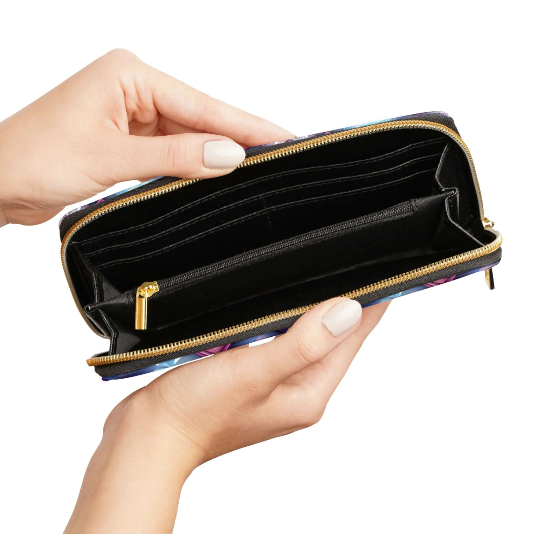 Multi color zipper wallet