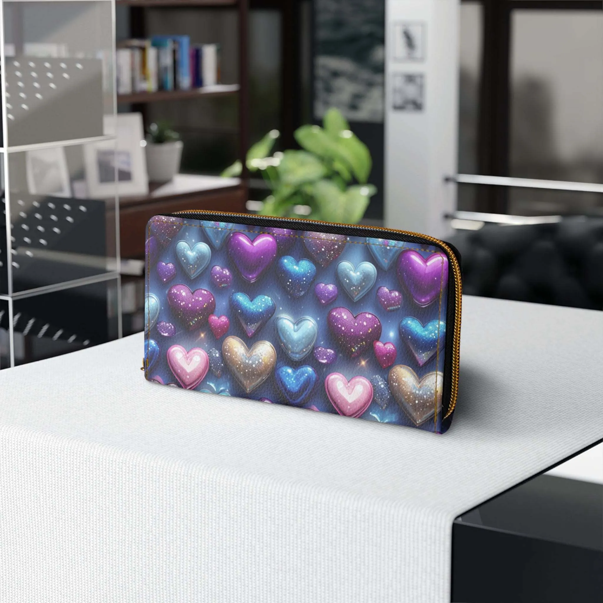 Multi color zipper wallet