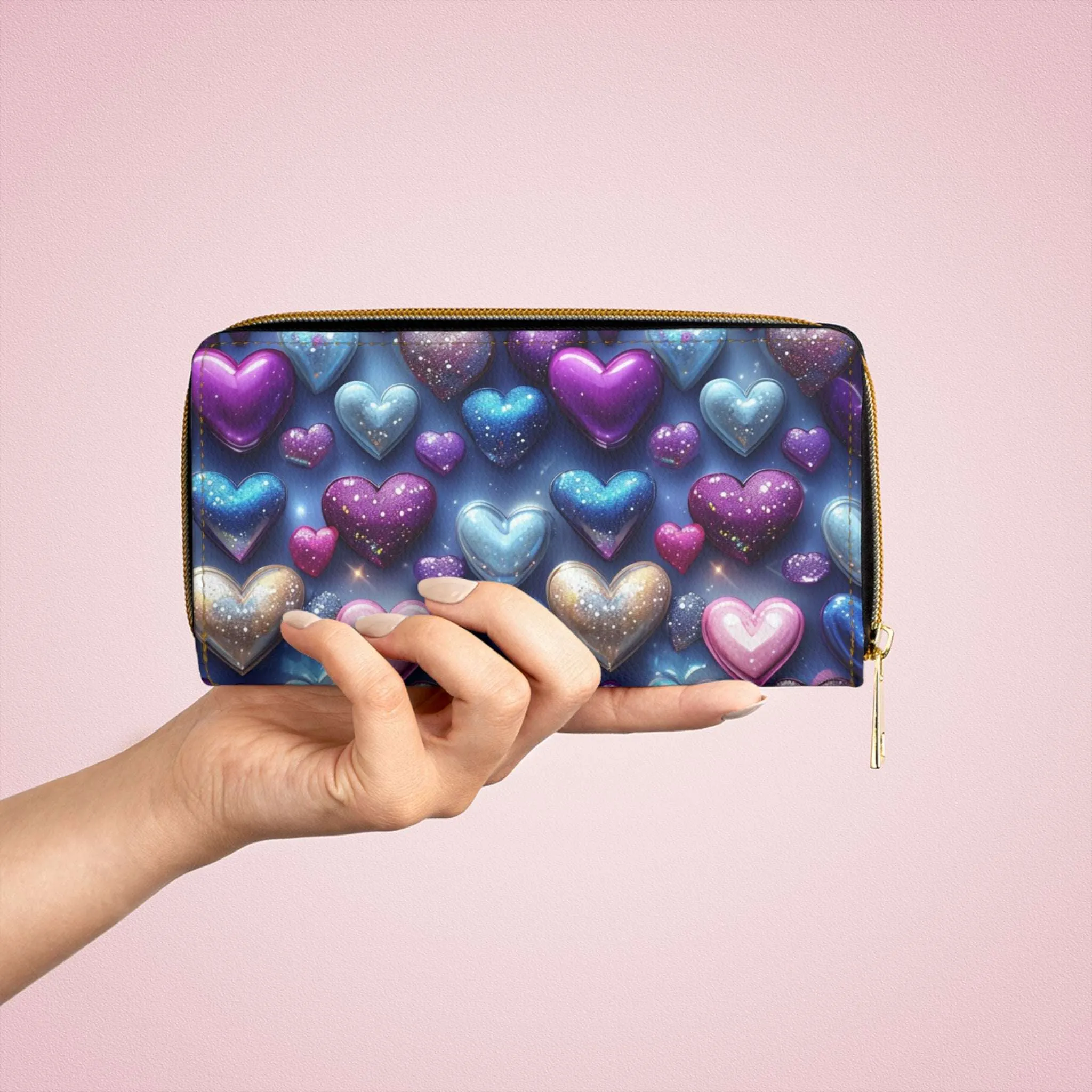 Multi color zipper wallet
