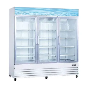 Omcan 50052 78" Swing Glass Door Merchandiser Refrigerator - 53 Cu Ft