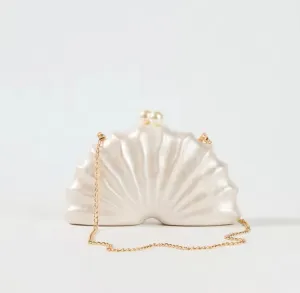 Pearly Shell Clutch Bag